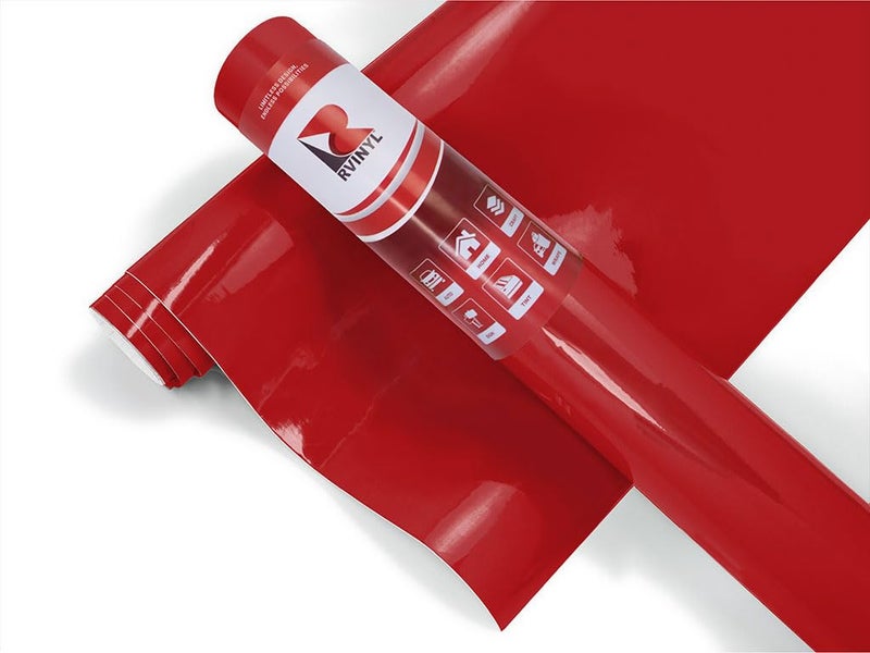 RVINYL 3M 2080-G13 Vinyl Car Wrap Film Sheet Roll with Air Release Technology - 5ft x 1ft with Application Card, Gloss Hot Rod Red - Image 1